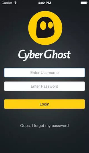 CyberGhost VPN interface