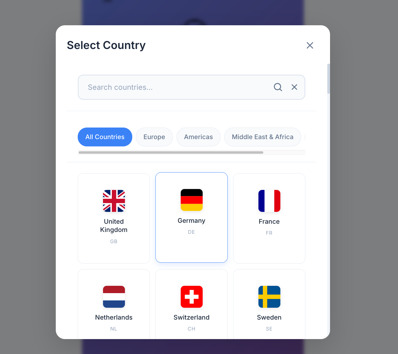 pingoro choose country