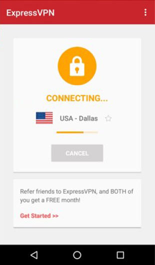 ExpressVPN interface